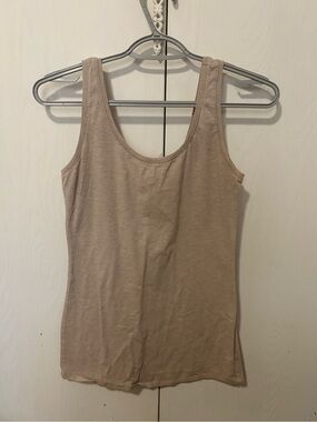 Womens Beige Tank Top Size L